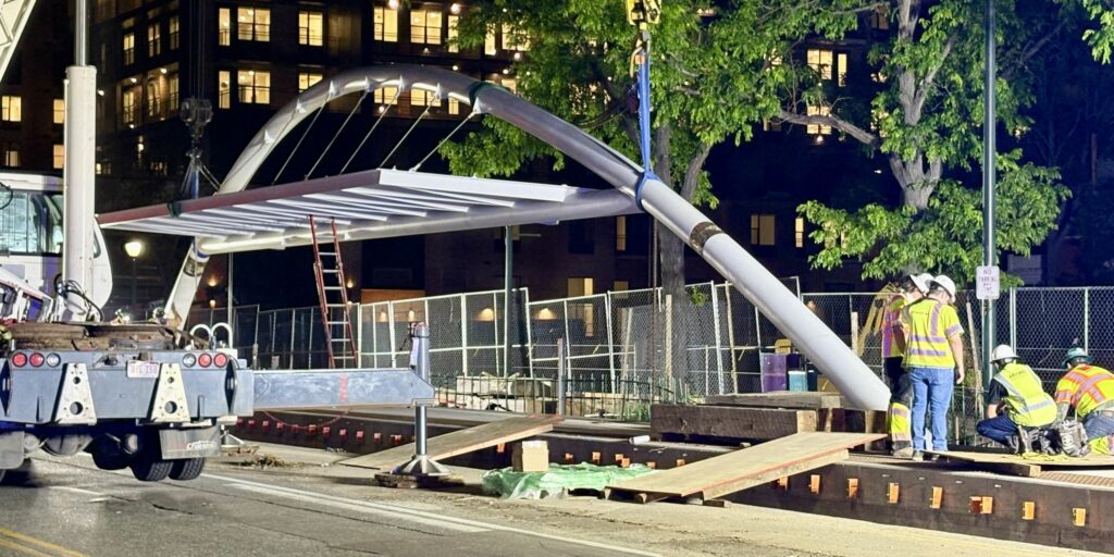 Eastbound BRT arch at Colfax & Downing, Jun 9th, 2025.