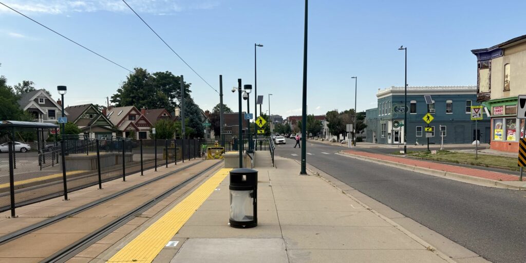 Bump stop at 30th & Downing Station.