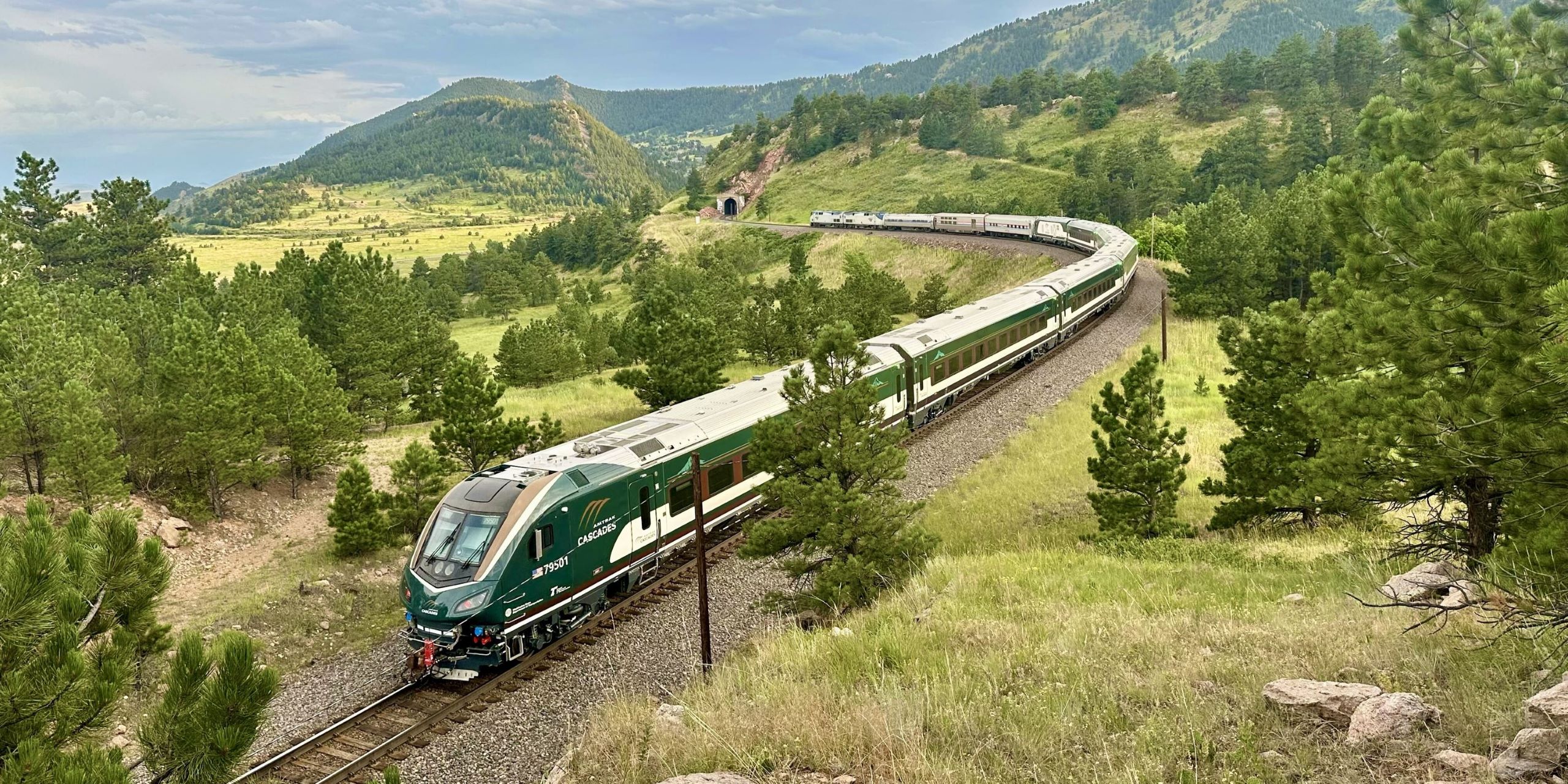 Amtrak Cascades Airo train in Colorado.