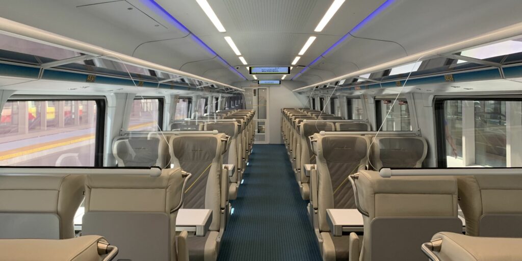 Interior, Brightline Siemens Ventura Car. Credit: Phillip Pessar / Wikipedia