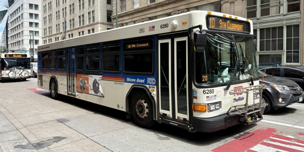 Gillig 40ft Low Floor transit bus.