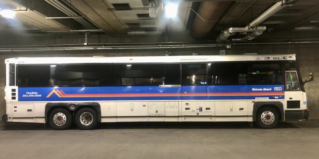 MCI D4500CL (1500 series) over-the-road coach.