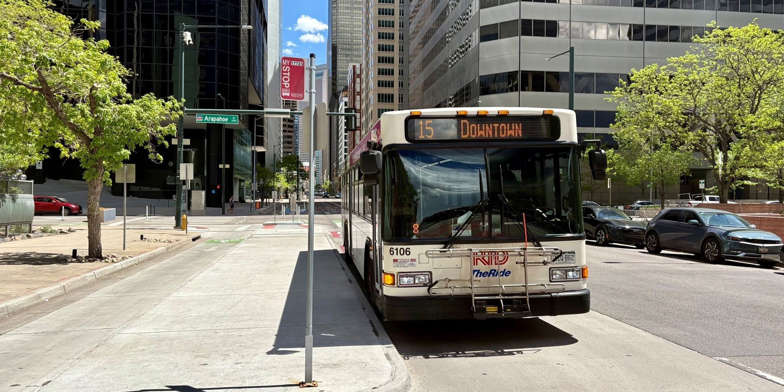 Route 15 bus in Downtown Denver.