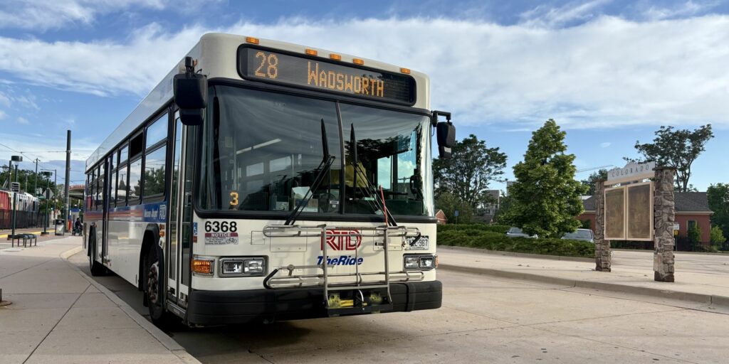 Route 28 bus at 30th & Downing Station.