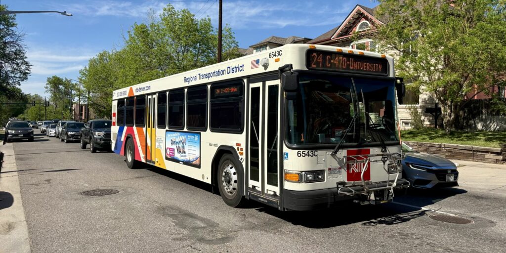 Gillig 40ft Low Floor transit bus.