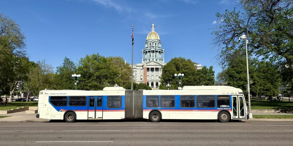 Interline bus on Broadway.