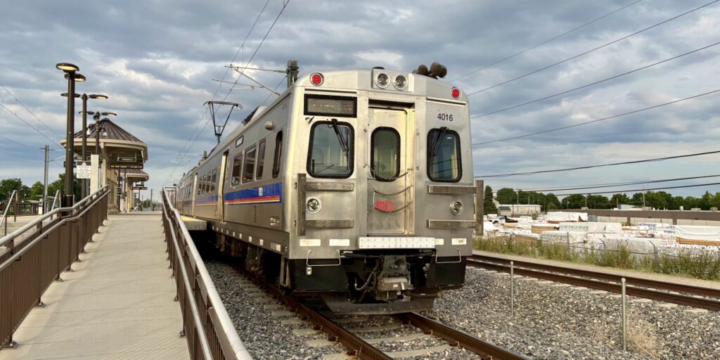 G Line train at Ward Road Station.