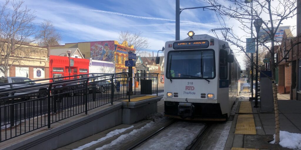 L Line train at 27th & Welton Station.