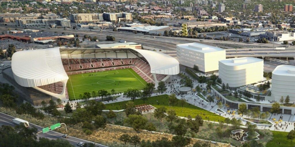 Denver NWSL Stadium Rendering. Credit: Skylark