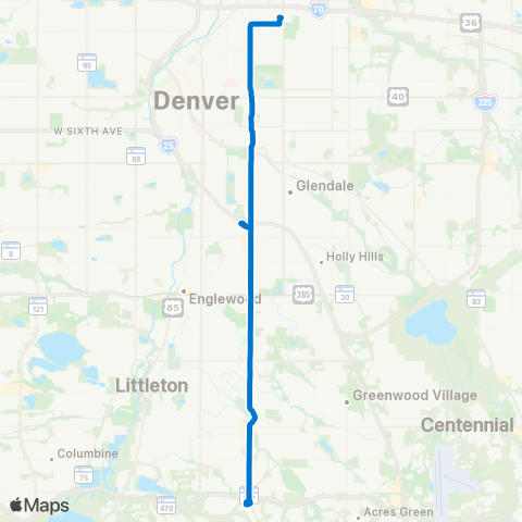 Route 24 map. Credit: Transit App