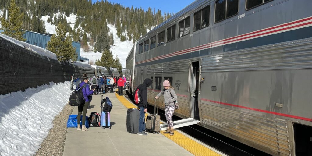 The Winter Park Express at Winter Park Station.