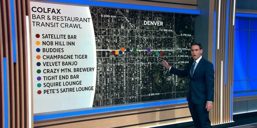 Colfax Bar Crawl on the news, Apr 12th, 2025.