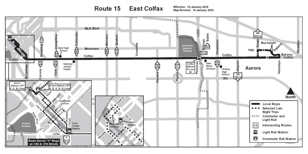 Route 15 map.
