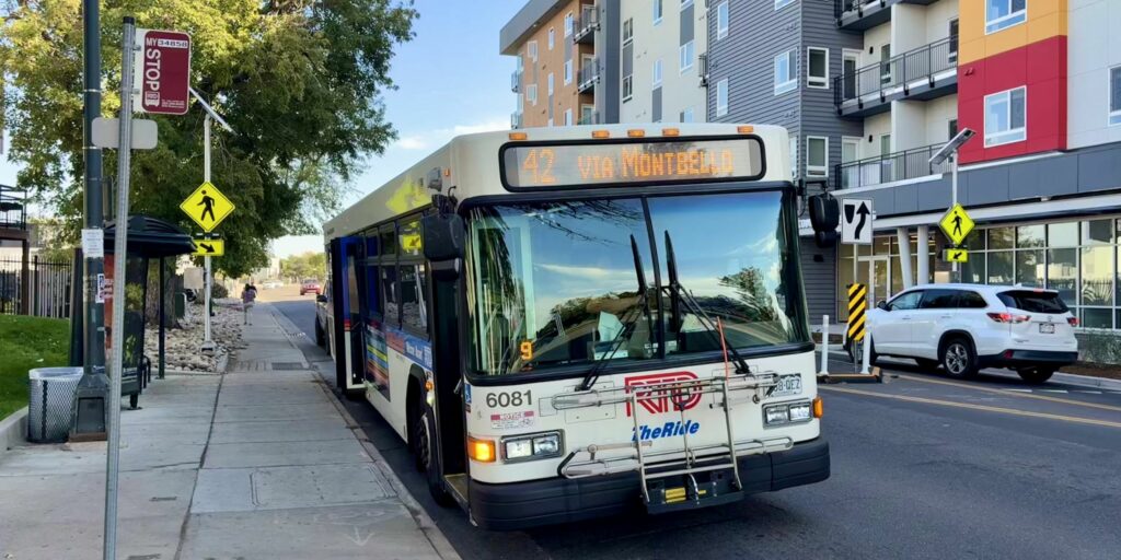 Route 42 bus in Montbello.