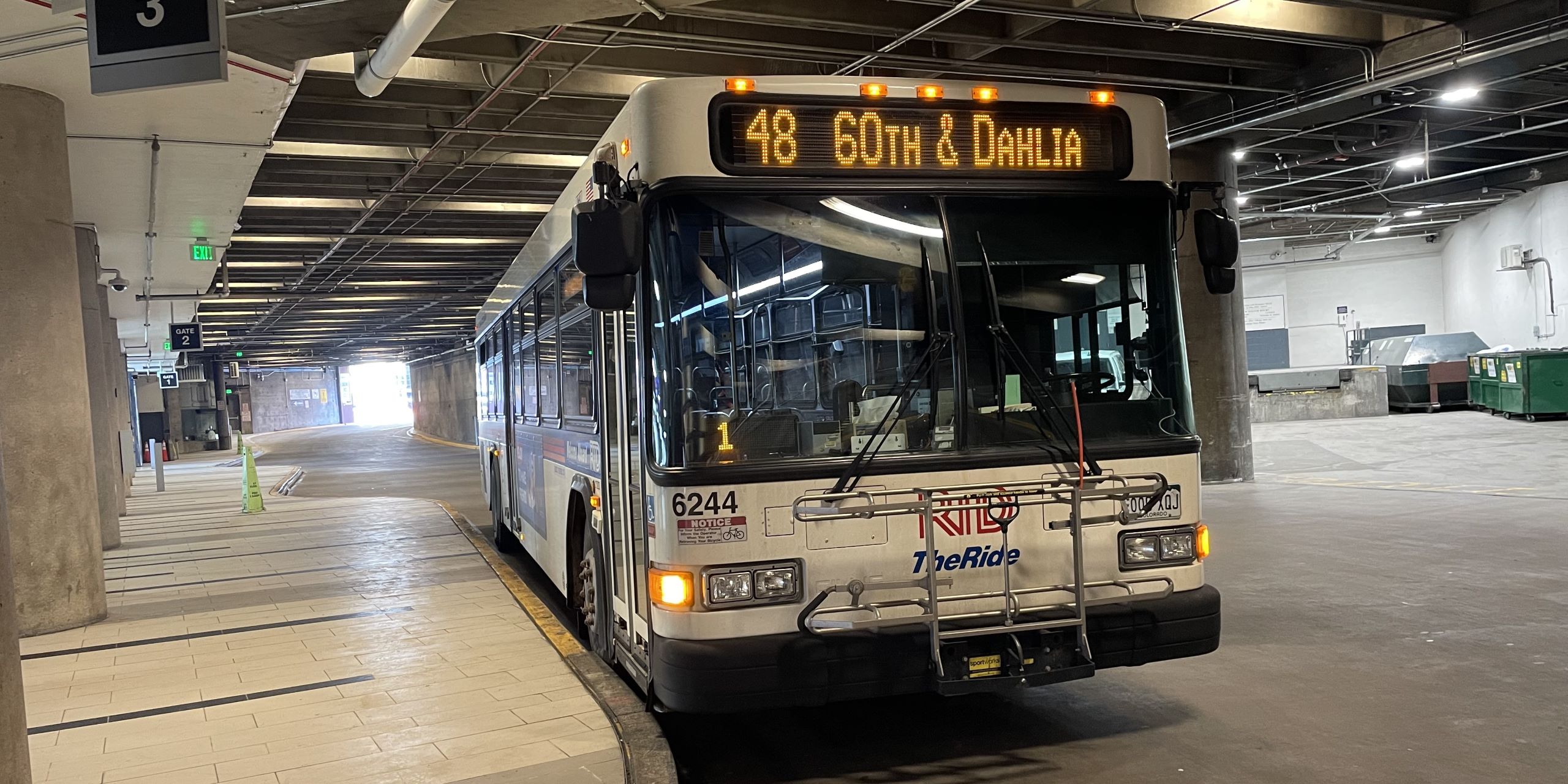 Route 48 bus at Civic Center Station.