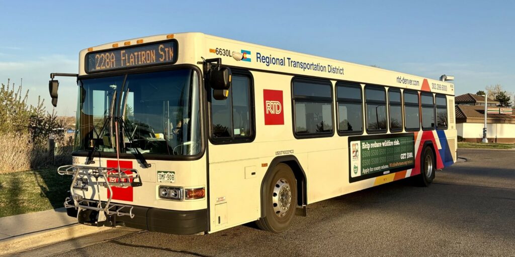 Route 228A bus at Aspen Ridge Road.