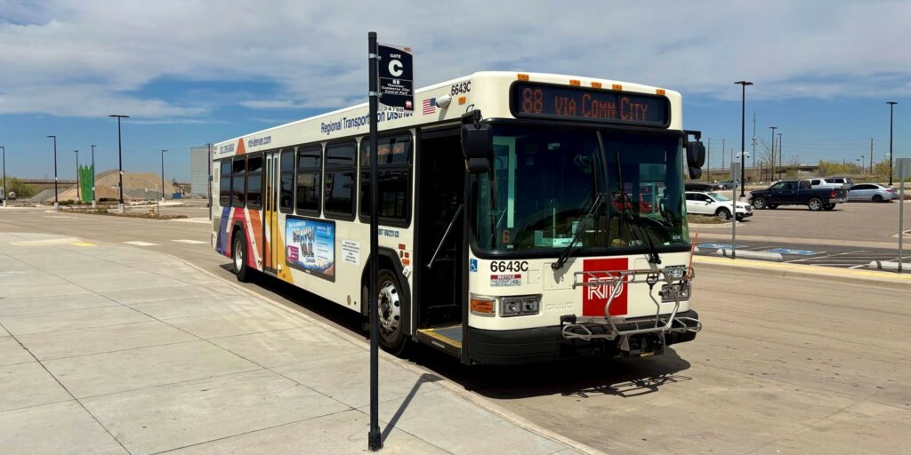Route 88 bus at Commerce City / 72nd Station.