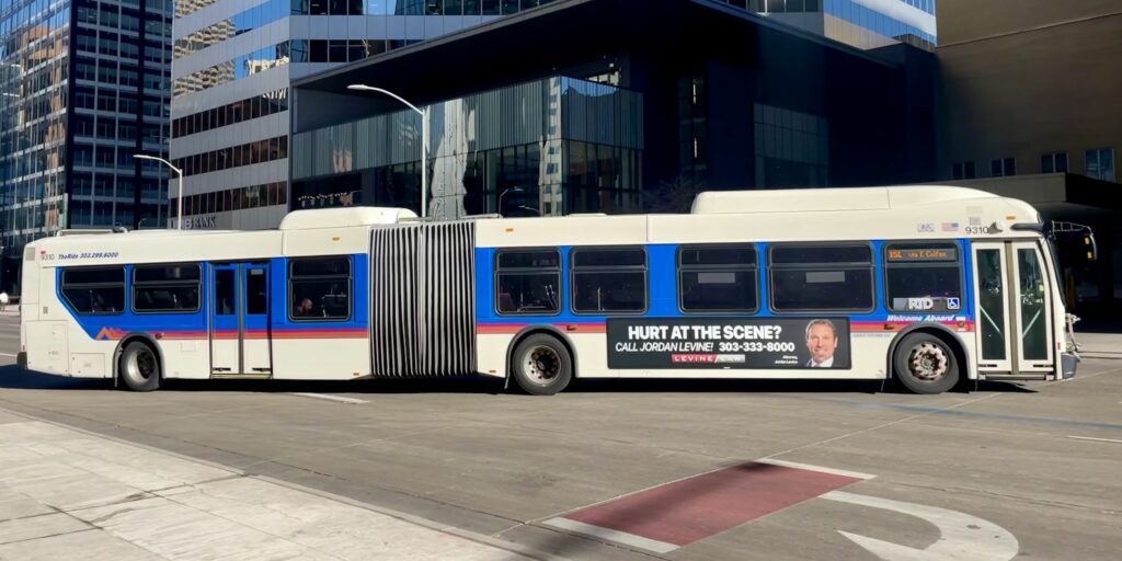 New Flyer XD60 60ft articulated transit bus.