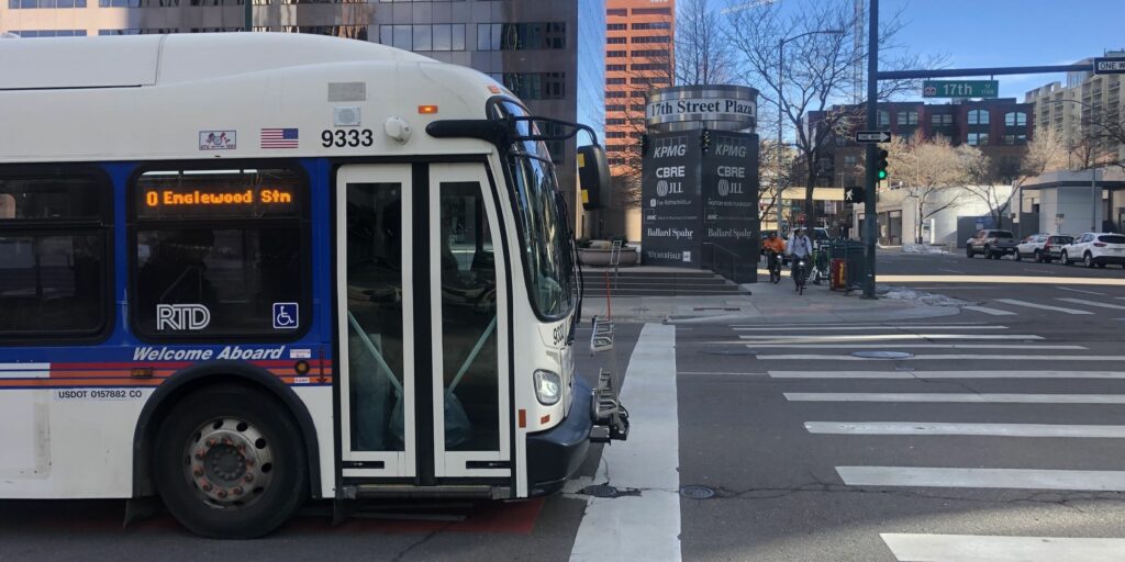 Route 0 bus in Downtown Denver.