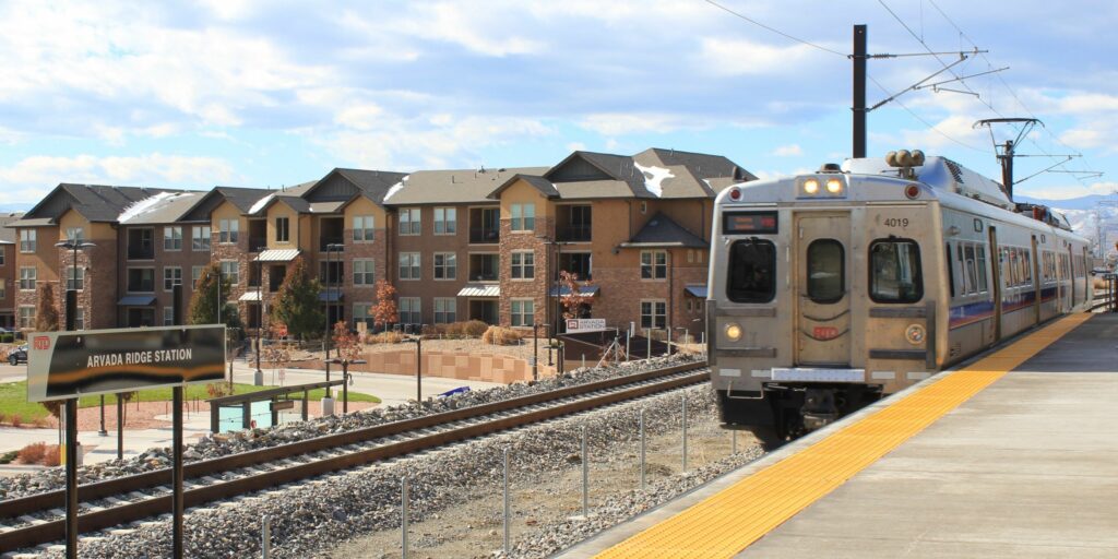 G Line train at Arvada Ridge Station.