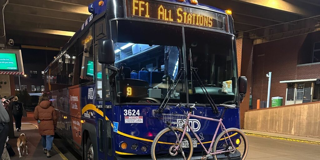 Flatiron Flyer at Boulder Transit Center.